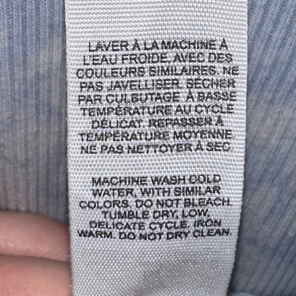 Garage Ria Sky Blue Tie Dye Side Ruched Ribbed Tank Mini Dress Size M - Picture 6 of 14